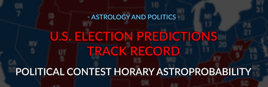 Astrology and Politics - U.S. Election Predictions Track Record for William Stickevers, 2008-present, Political Contest Horary Astroprobability